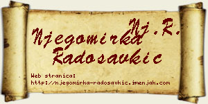 Njegomirka Radosavkić vizit kartica
